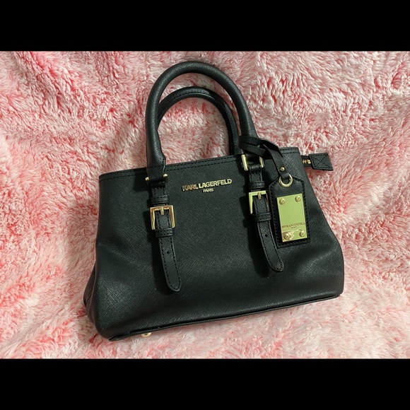 💌SOLD💌 Karl Lagerfeld Small Black Satchel Bag - Picture 2 of 5